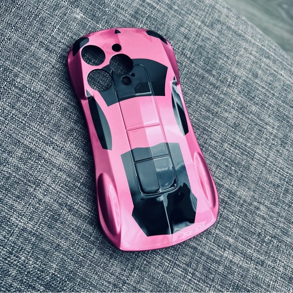 💞New! Hot Pink Luxury Car Styled Phone Case For iPhone 14 Pro - Picture 6 of 6